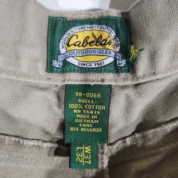 Cabelas Shorts Mens W37 L32 Khaki - Picture 6 of 10